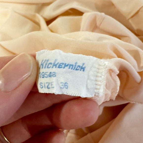 Vintage | Kickernick Baby Pink Slip Dress w/ Delicate Embroidered Flowers - Picture 11 of 12